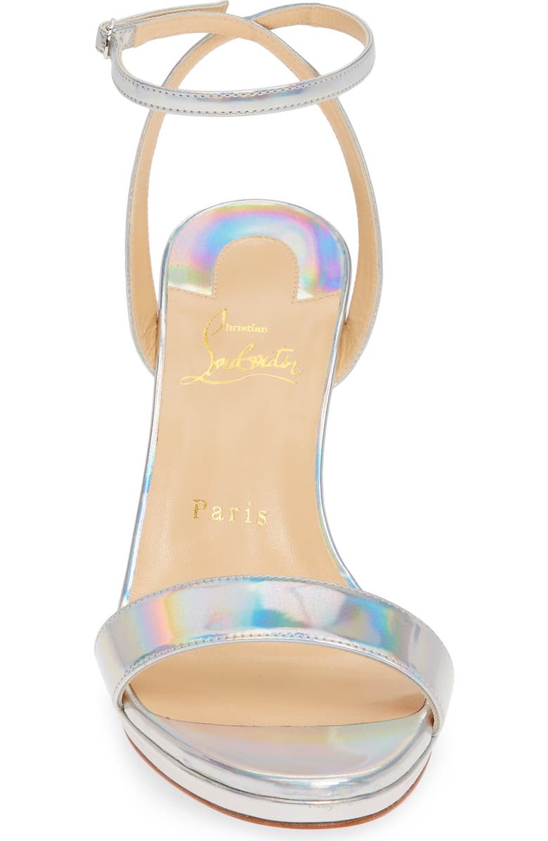Christian Louboutin Loubi Queen Ankle Strap Sandal, Alternate, color,