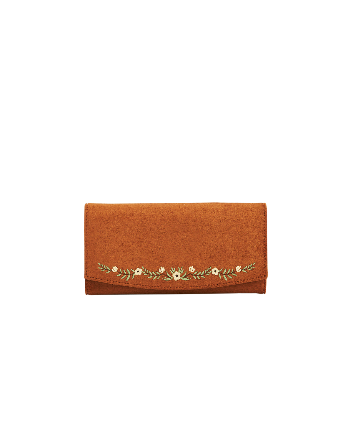 Floral Embroidered Purse Large, Main, color, Light/Pastel Brown