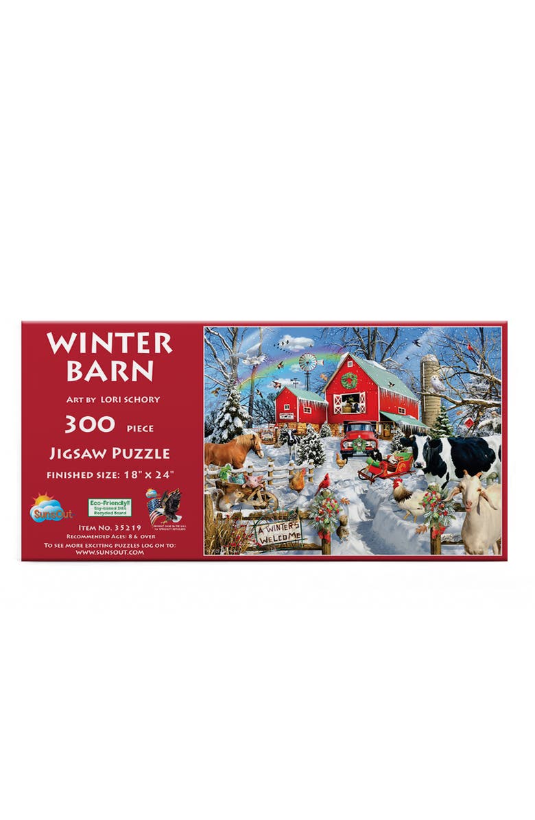 Sunsout Winter Barn 300 piece Jigsaw Puzzle for Adults, Alternate, color, Multicolor
