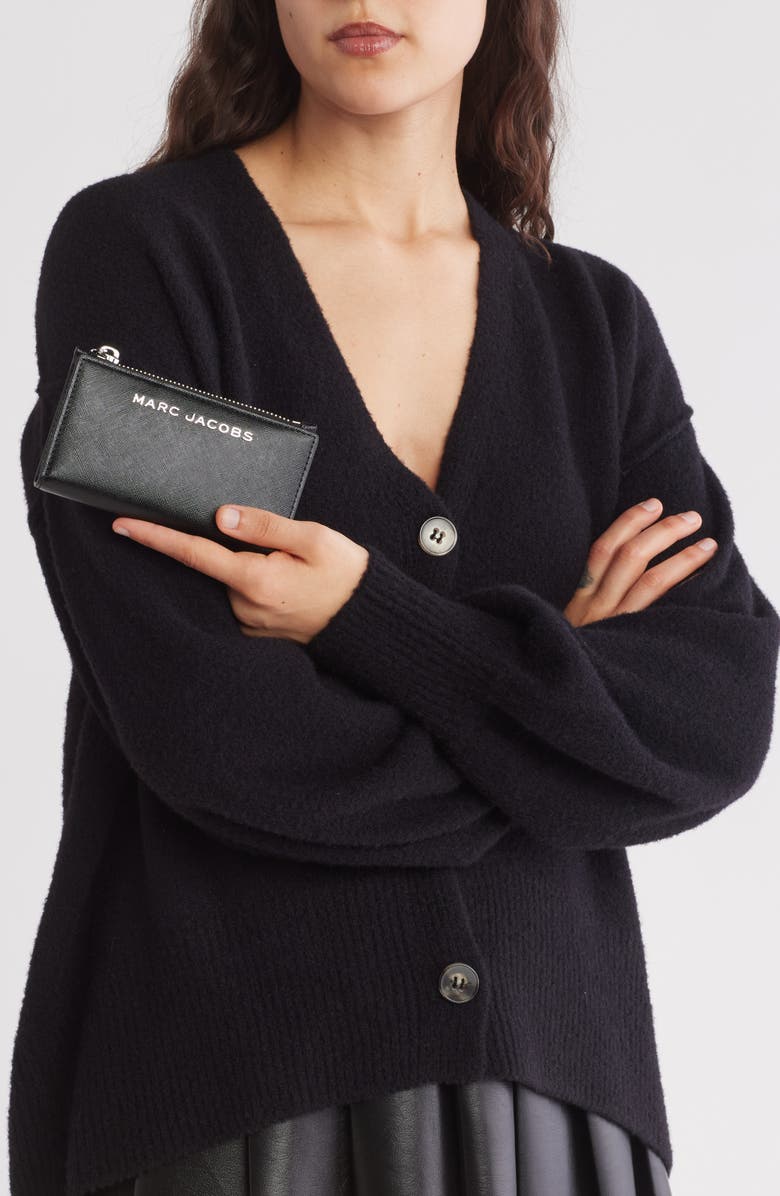 Marc Jacobs Trademarc Medium Flat Wallet, Alternate, color, Black