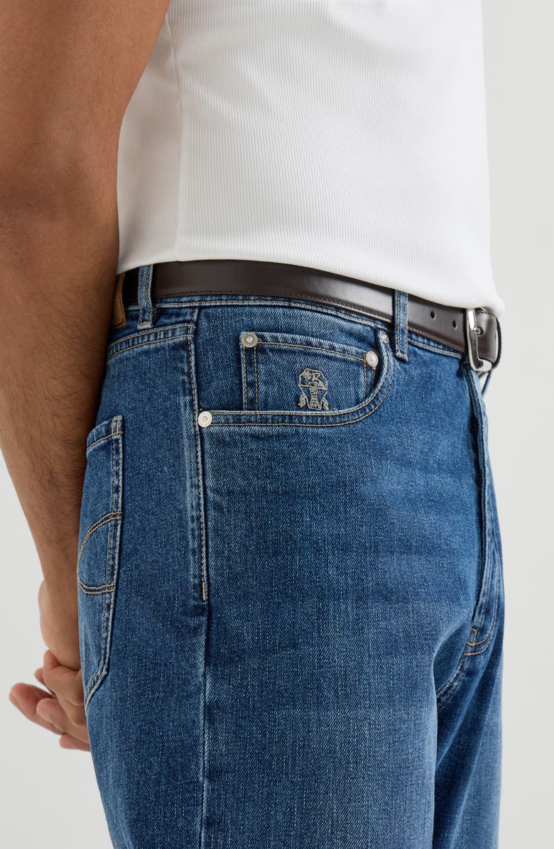 Brunello Cucinelli Comfort denim trousers, Alternate, color, Medium Denim