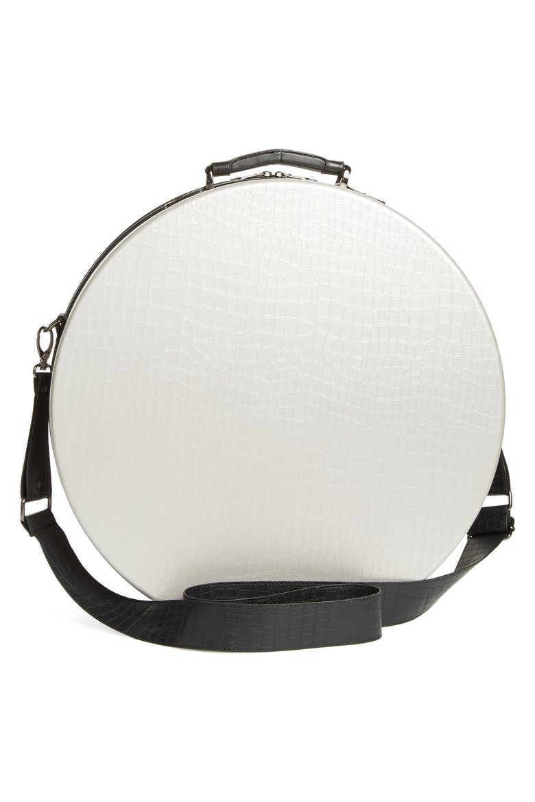 Baye Large Hardcase Hat Box, Alternate, color, GREY