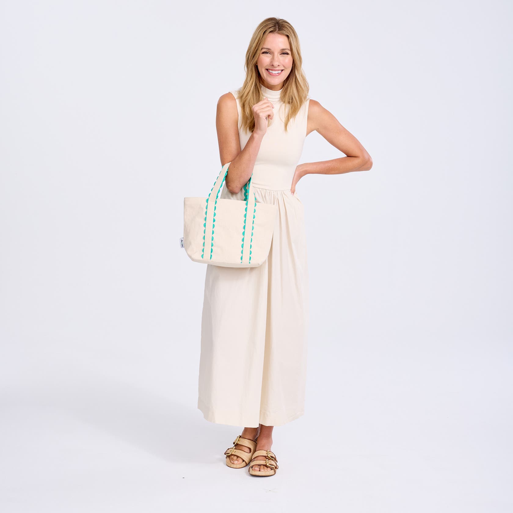 Ame & Lulu Nantucket Mini Tote, Alternate, color, Teal