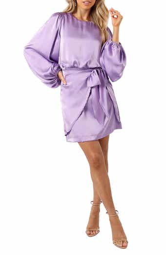 Petal & Pup Emillia Balloon Sleeve Satin Minidress