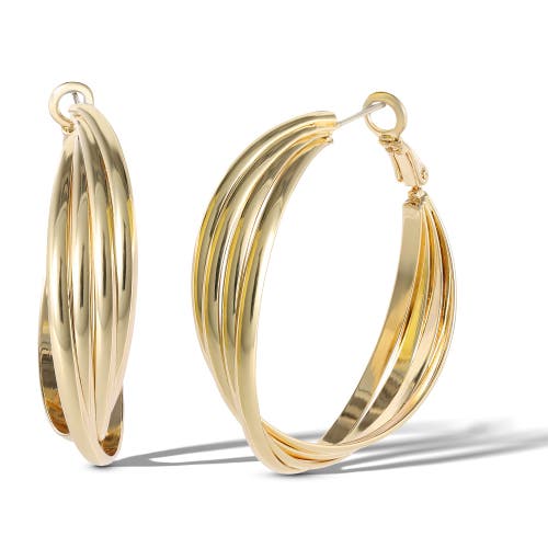 Jessica Simpson Elegant Hoop Earrings In Gold
