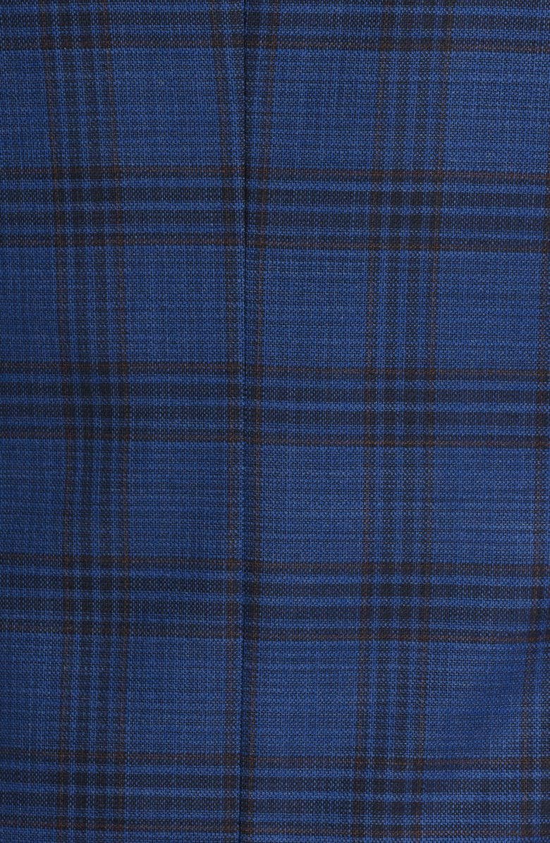 Peter Millar Flynn Classic Fit Dark Blue Plaid Wool Sport Coat, Alternate, color, Blue