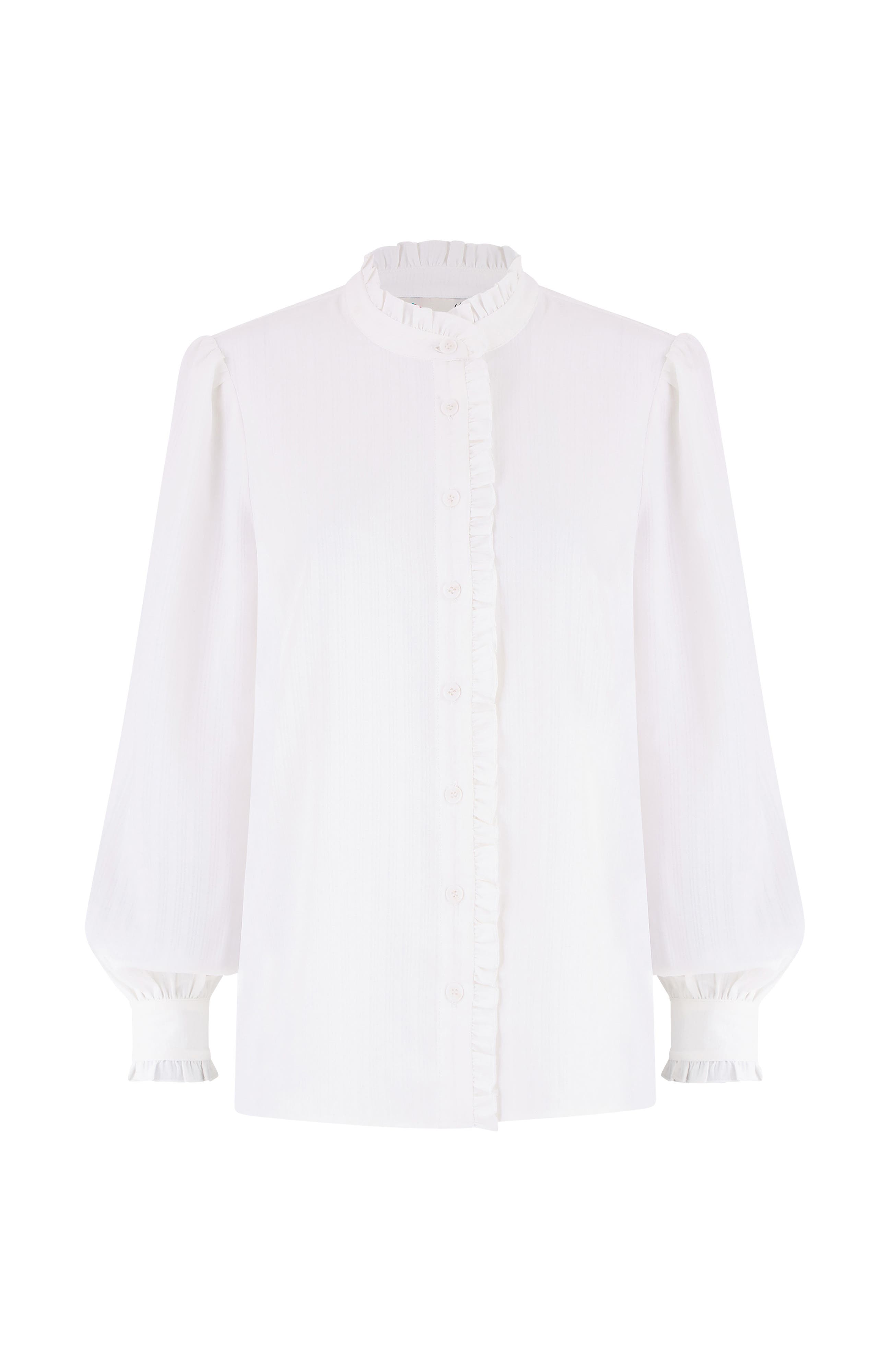 Frill High Neck Shirt - image 2