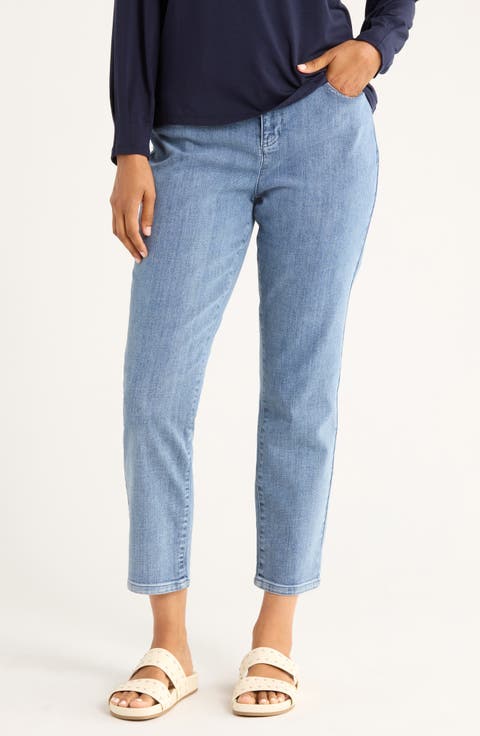 High Waist Slim Ankle Jeans