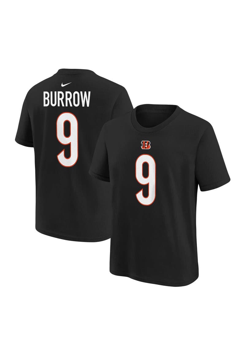 Youth Nike Joe Burrow Black Cincinnati Bengals Player Name & Number T-Shirt, Main, color, Orange