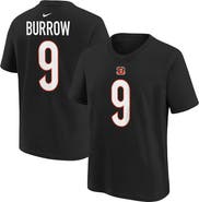 Nike Youth Nike Joe Burrow Black Cincinnati Bengals Player Name & Number T-Shirt