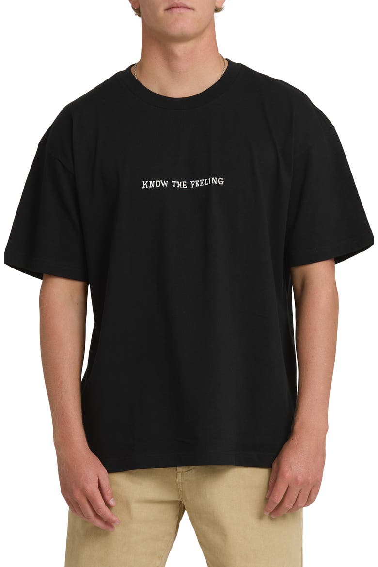 Timeline OG Fit Cotton Graphic T-Shirt, Main, color, BLACK