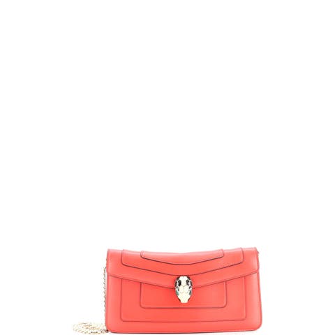 Serpenti Forever Chain Clutch Leather