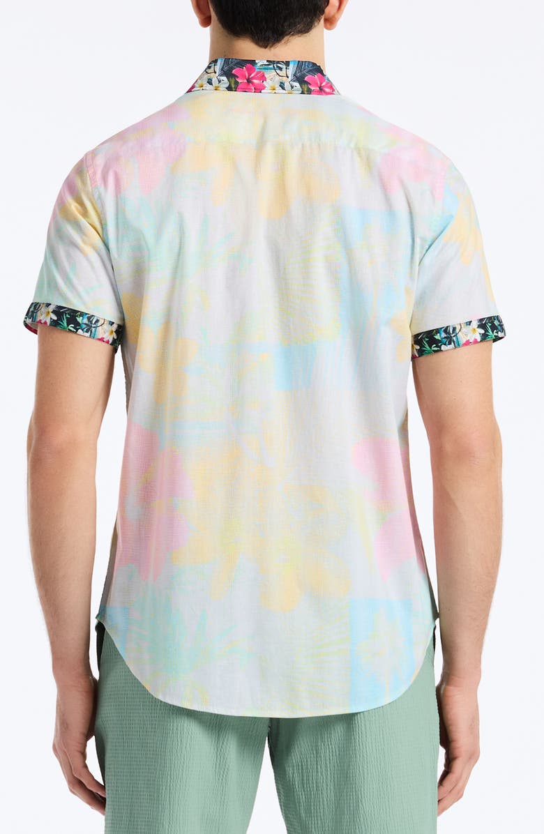 Robert Graham Haze Short Sleeve Button-Up Shirt, Alternate, color, Multi
