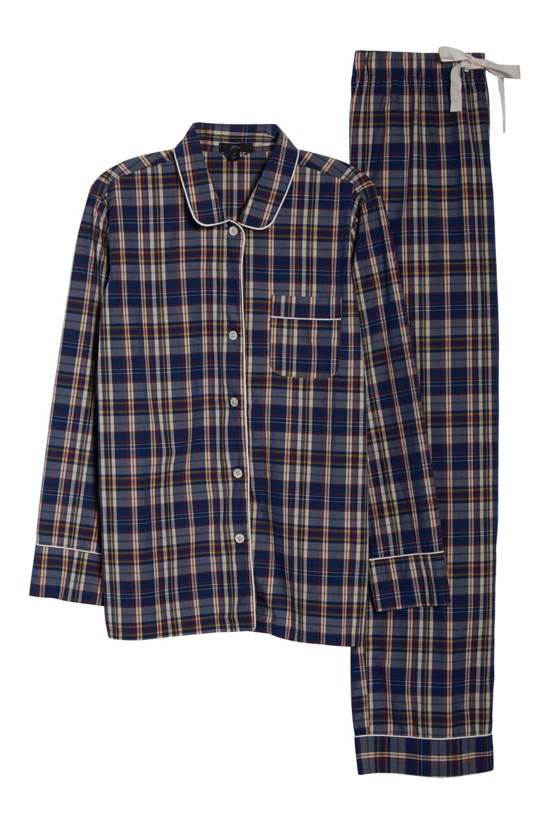 Cotton Pajamas (Nordstrom Exclusive), Alternate, color, PHILIPPA PLAID BLUE MULTI
