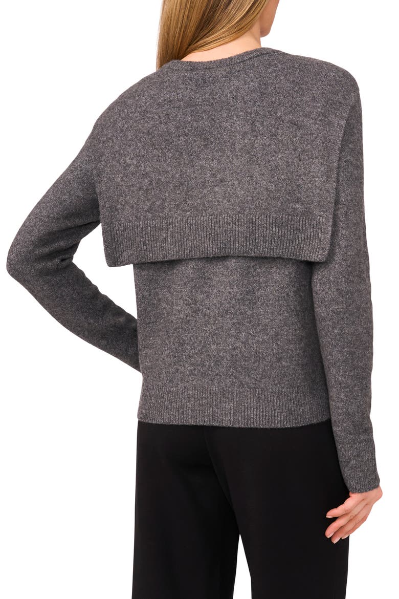 Shoulder Wrap Detail Sweater, Alternate, color, MEDIUM HEATHER GREY