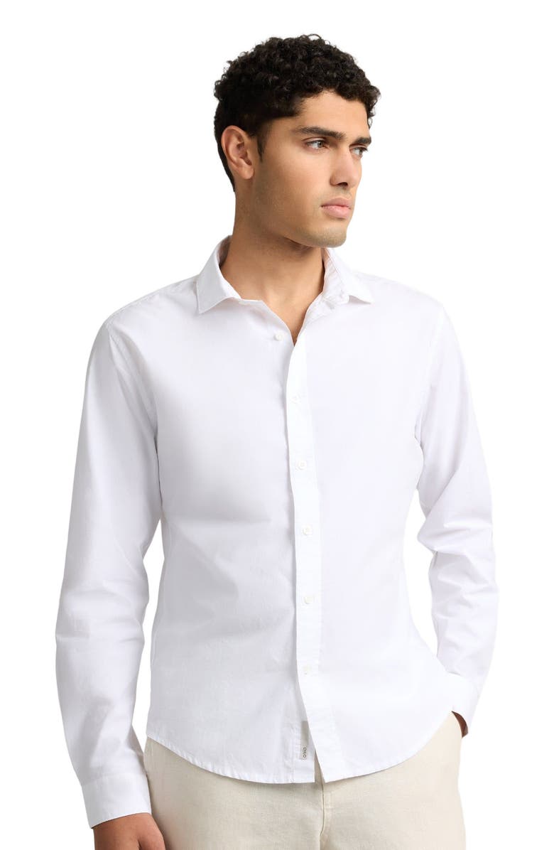 Onia Poplin Long Sleeve Button Down Shirt, Alternate, color, White