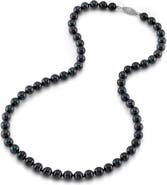 The Pearl Source 6.5-7.0mm Japanese Akoya Black Pearl Necklace - AAA Quality