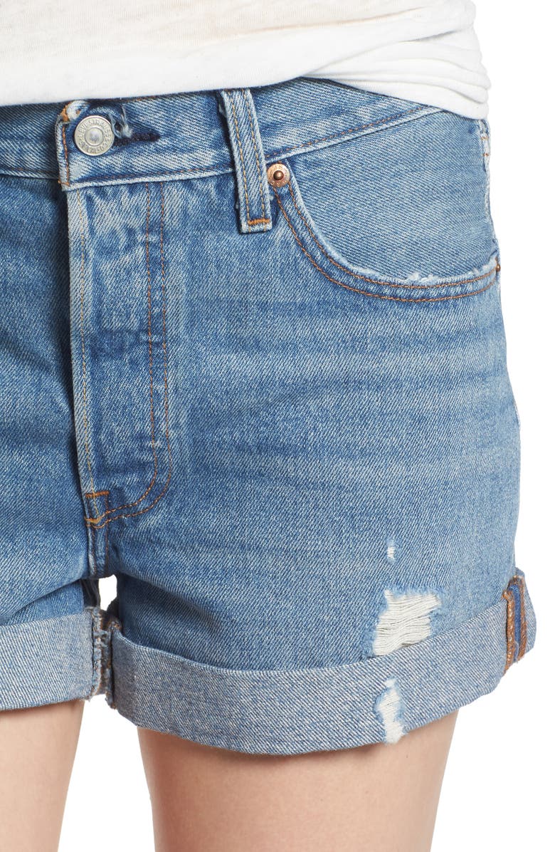 Levi's<sup>®</sup> 501<sup>®</sup> Long Denim Shorts, Alternate, color, 