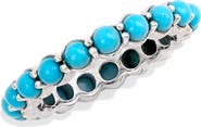 SAVVY CIE JEWELS Sleeping Beauty Turquoise Eternity Ring