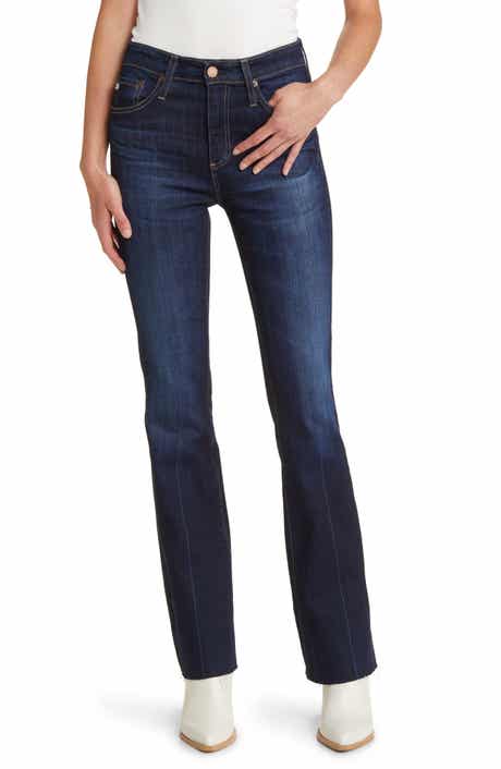 Farrah Raw Hem High Waist Bootcut Jeans
