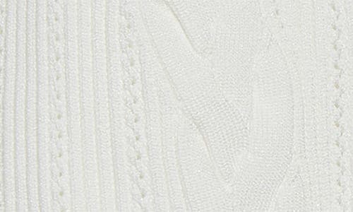 Balmain Women Ls Buttoned Torsade Knit Cardigan In White