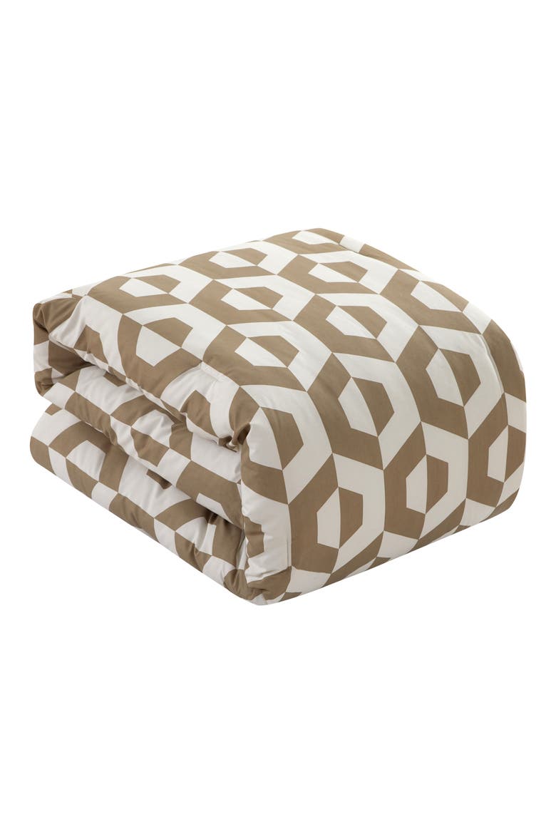 Miles Contemporary Geo 8-Piece Comforter Set - King Size, Alternate, color, BEIGE