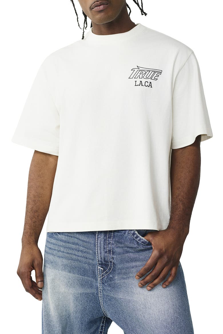 Stacked Boxy Heavyweight Cotton Graphic T-Shirt, Main, color, WINTER WHITE