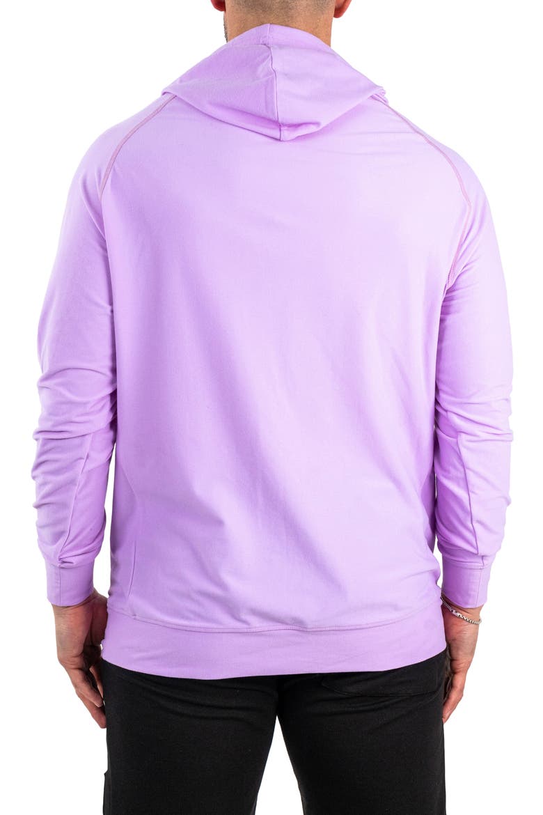 Solid Cotton Hoodie, Alternate, color, PURPLE