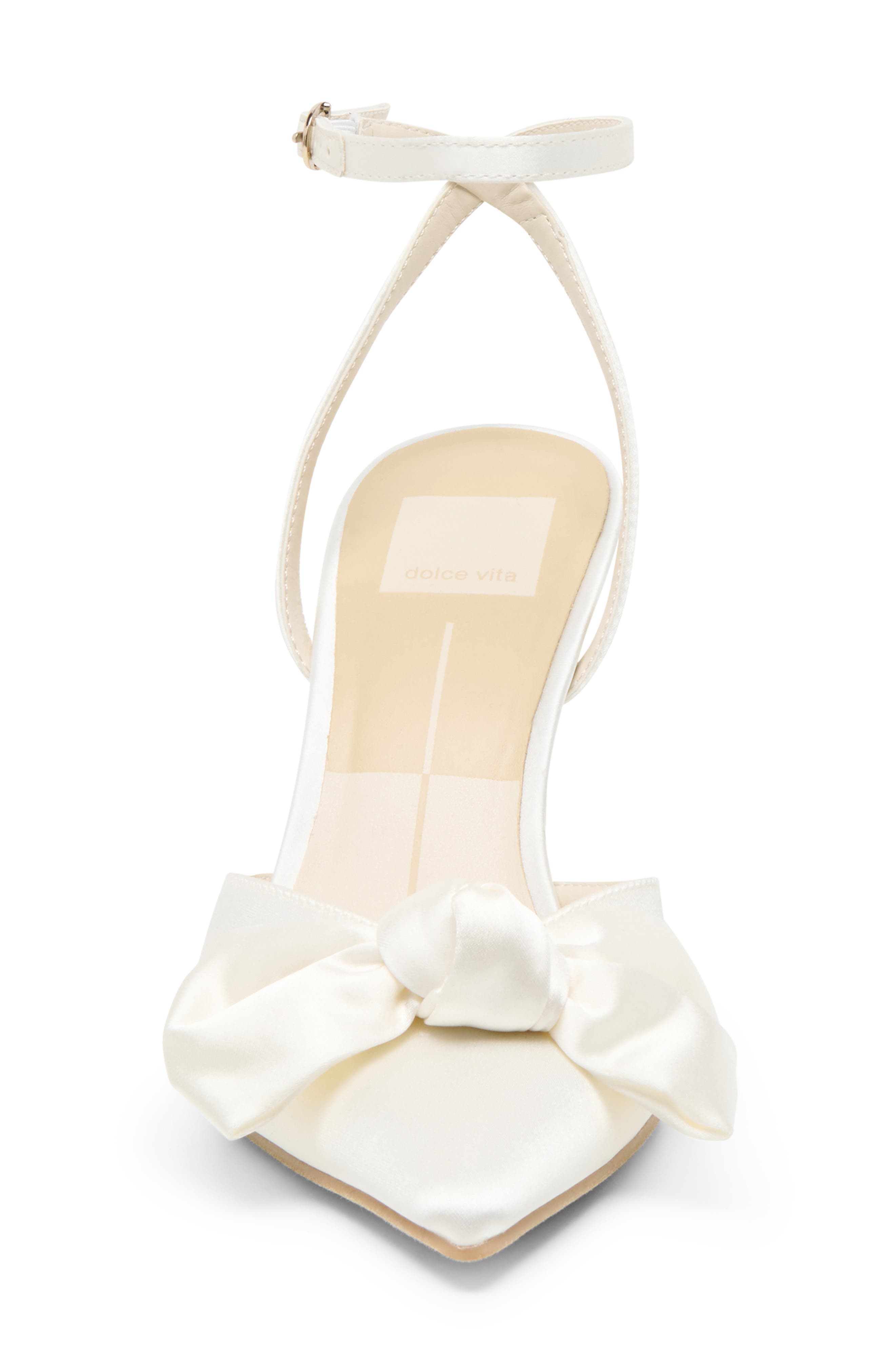 Dolce Vita Keisha Bow Pump, Alternate, color, White Satin