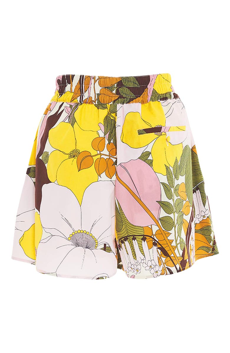 La DoubleJ Pull-Up Shorts Pineapple Sunflower White, Alternate, color, 