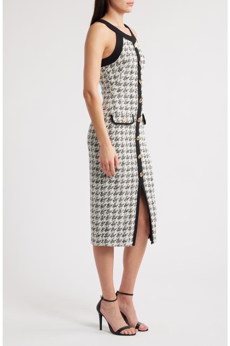 Aura Houndstooth Midi Dress, Alternate, color, CLASSIC LUXE