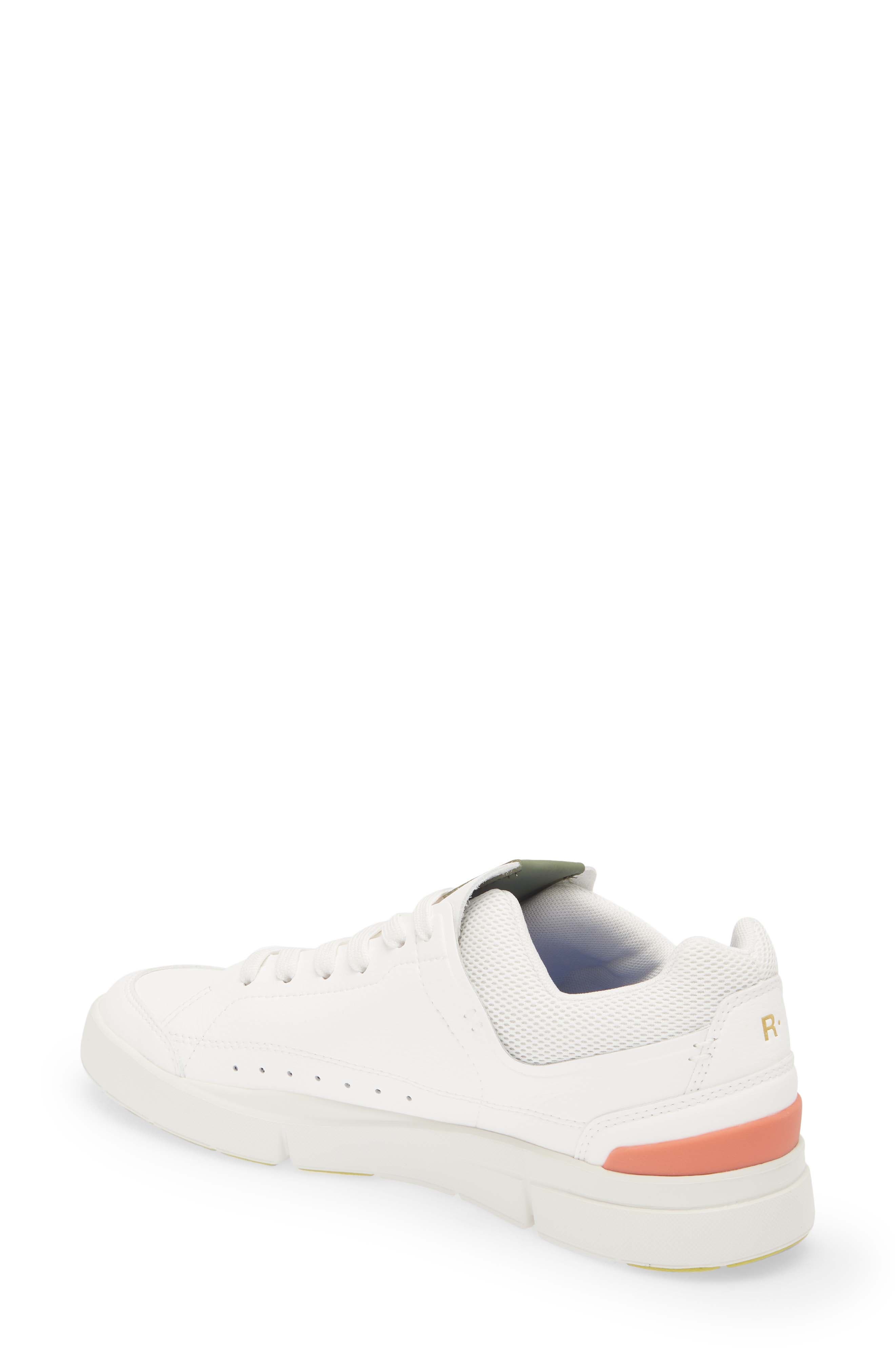 THE ROGER Centre Court Tennis Sneaker, Alternate, color, WHITE/ CORAL