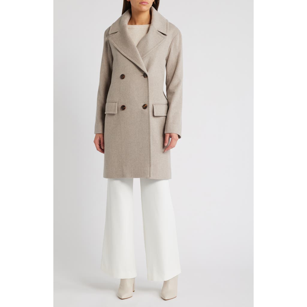 Fleurette Juliet Double Breasted Wool Coat in Beach