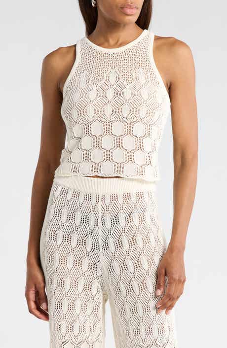 A.L.C. Rosa Pointelle Stitch Tank