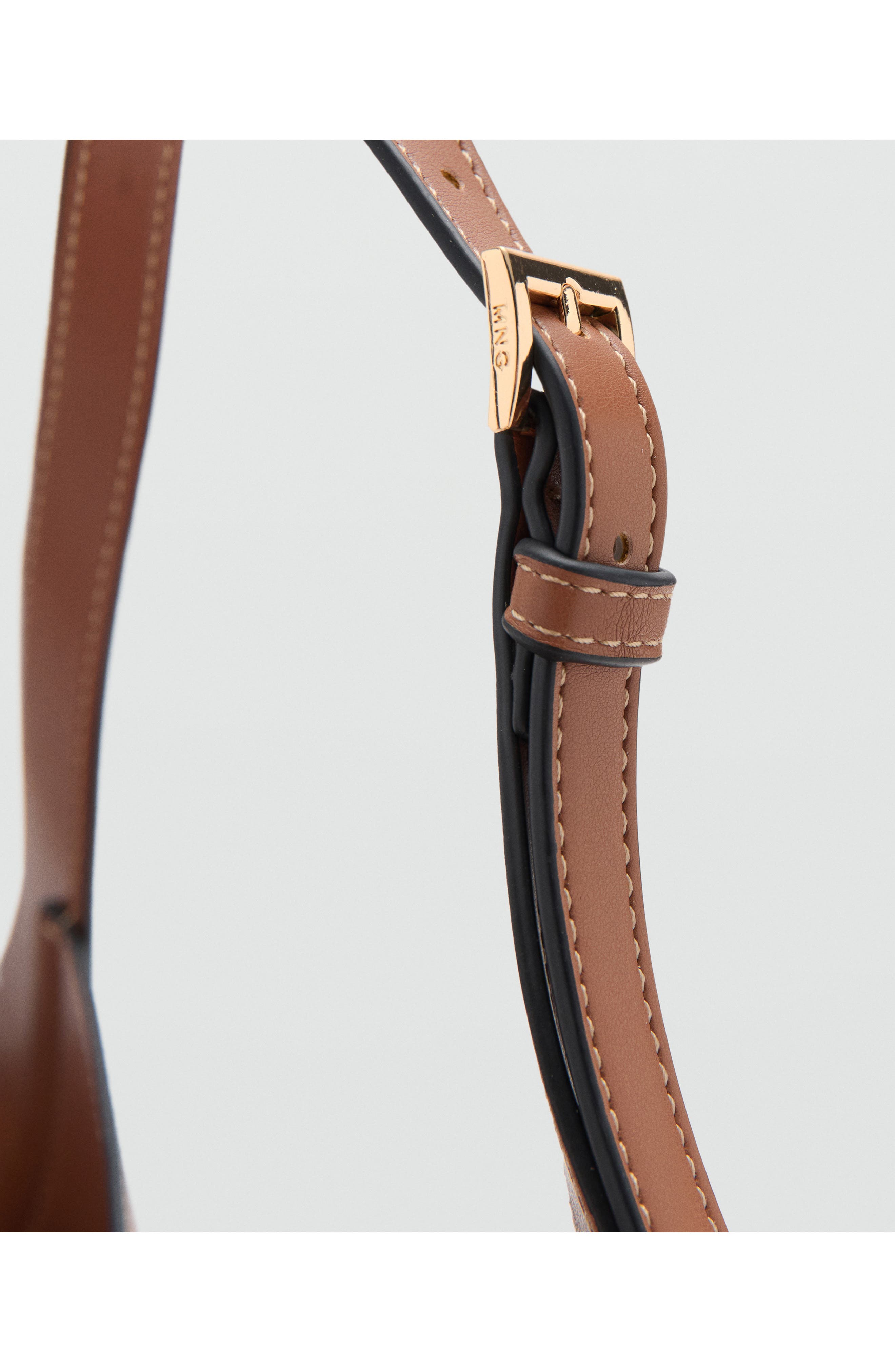 Faux Leather Bucket Bag, Alternate, color, LEATHER