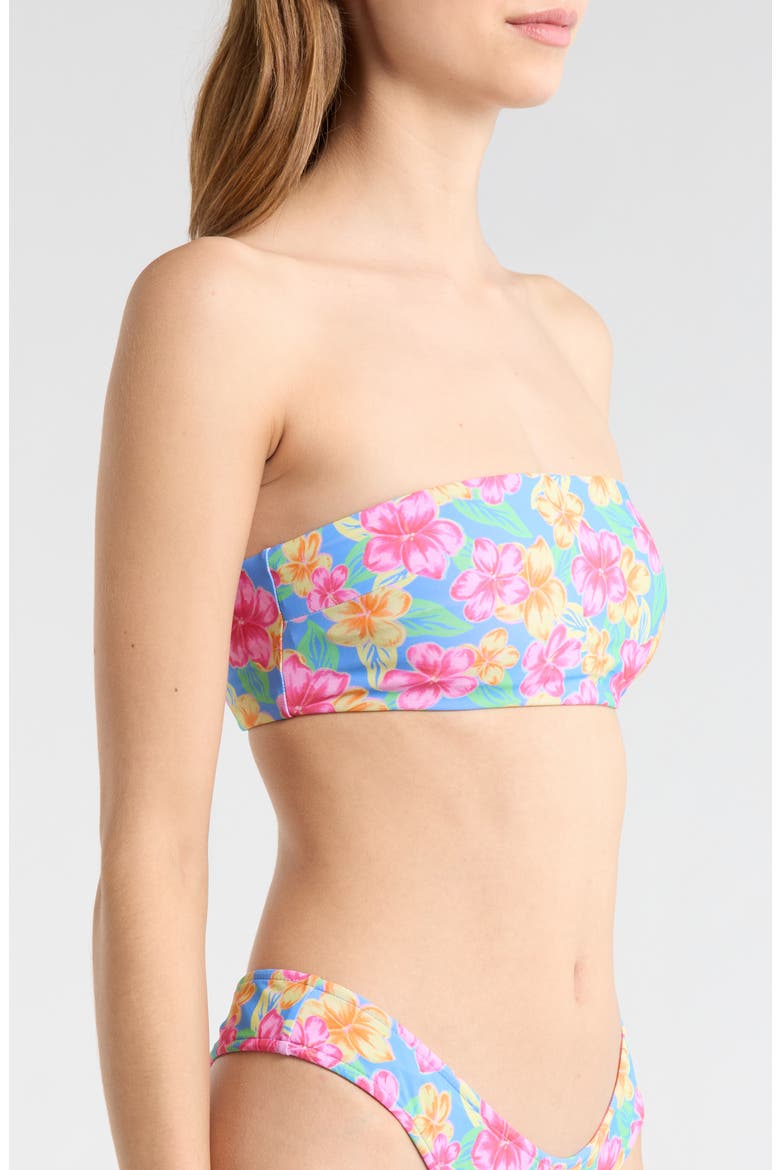 Malibu Cover Bandeau Swim Top, Alternate, color, BLUE