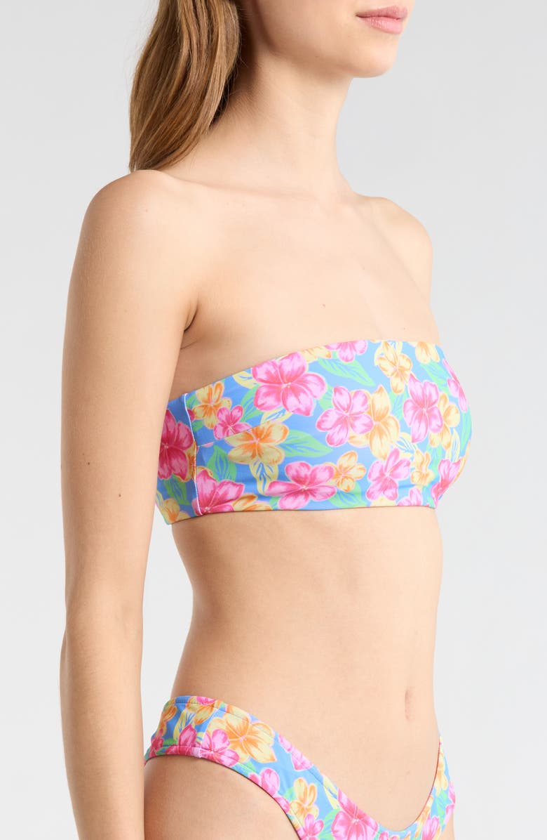 Rip Curl Malibu Cover Bandeau Swim Top, Alternate, color, Blue