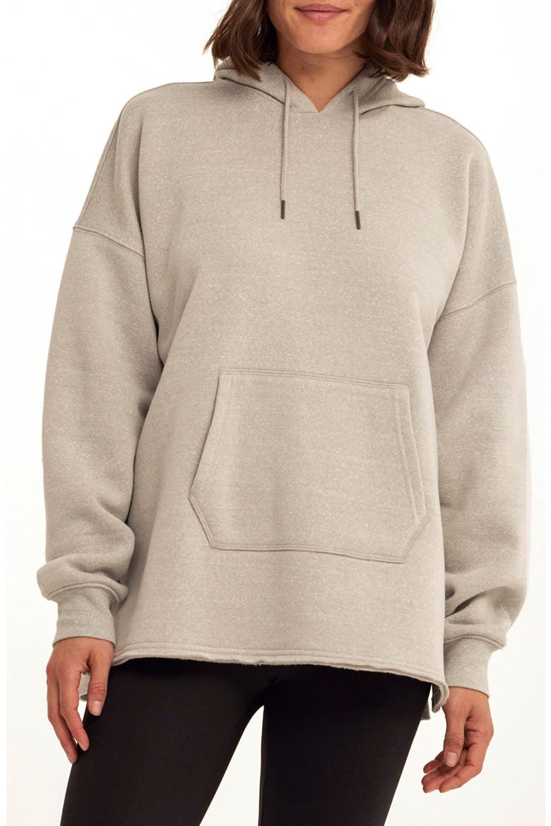 Missy Triblend Fleece Tunic, Main, color, LIGHT HEATHER GREY