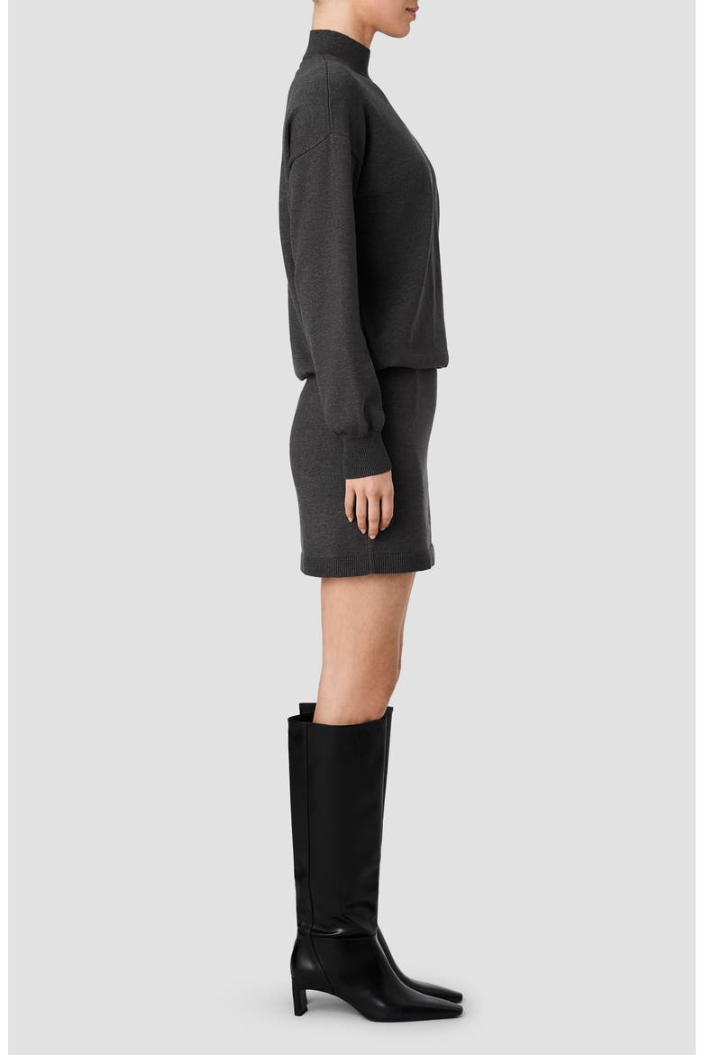 Cosysoft Long Sleeve Blouson Minidress, Alternate, color, DARK GREY MELANGE
