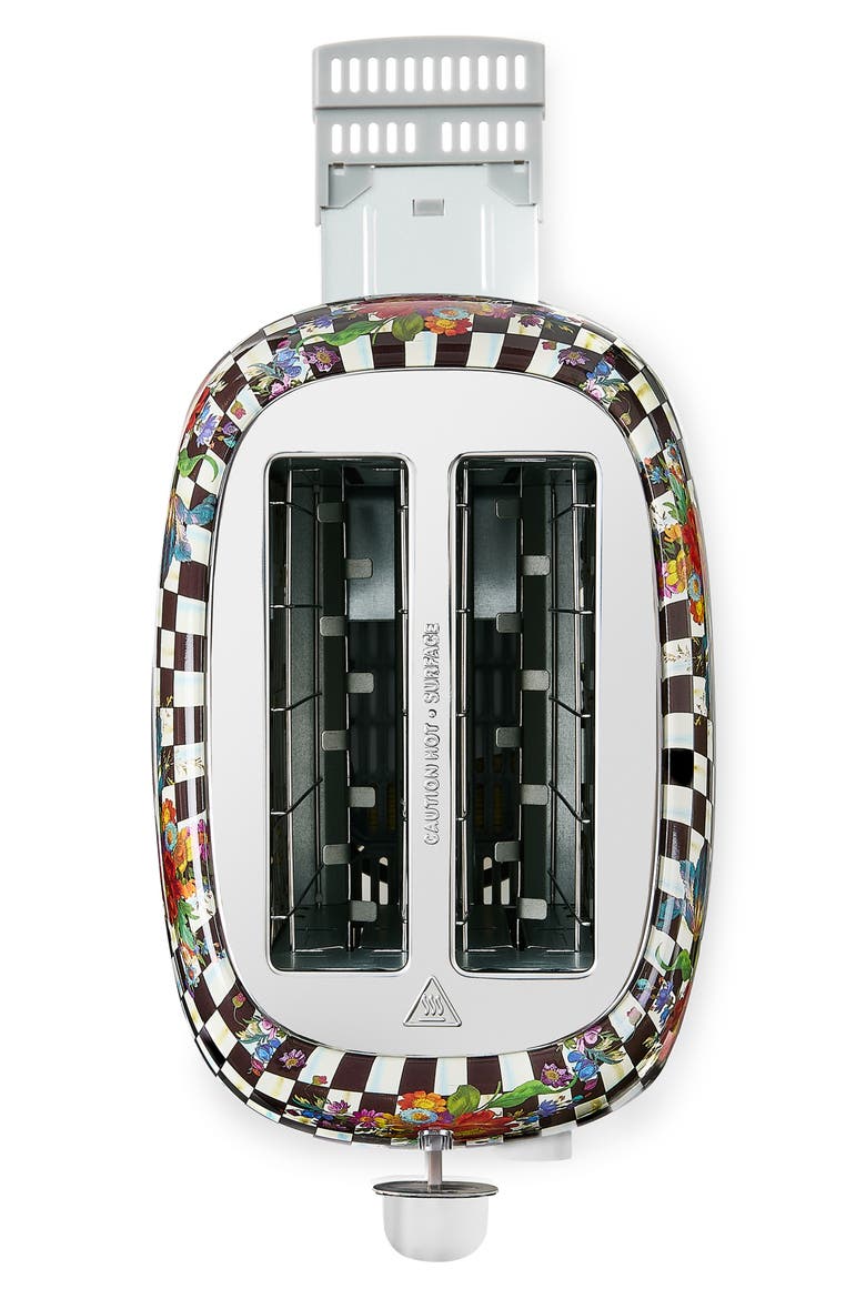 Courtly Flower Market 2-Slice Toaster, Alternate, color, BLACK