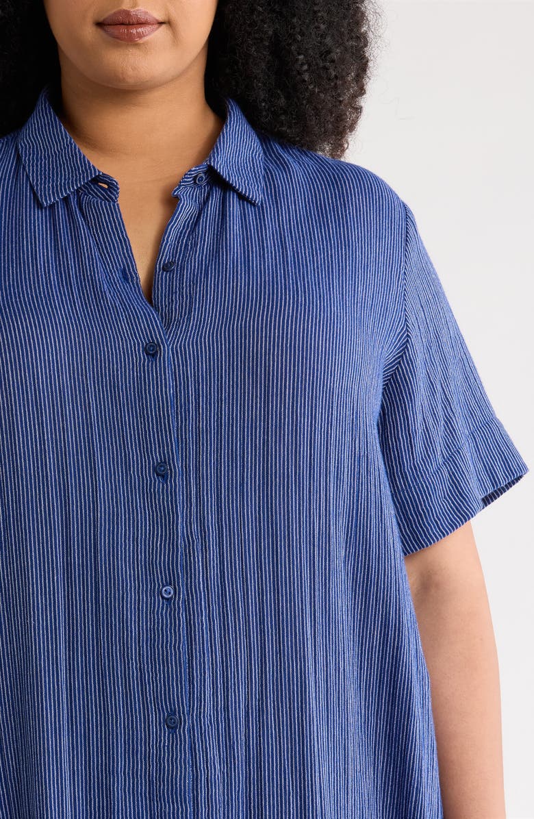 Eileen Fisher Classic Collar Organic Cotton Shirtdress, Alternate, color, 