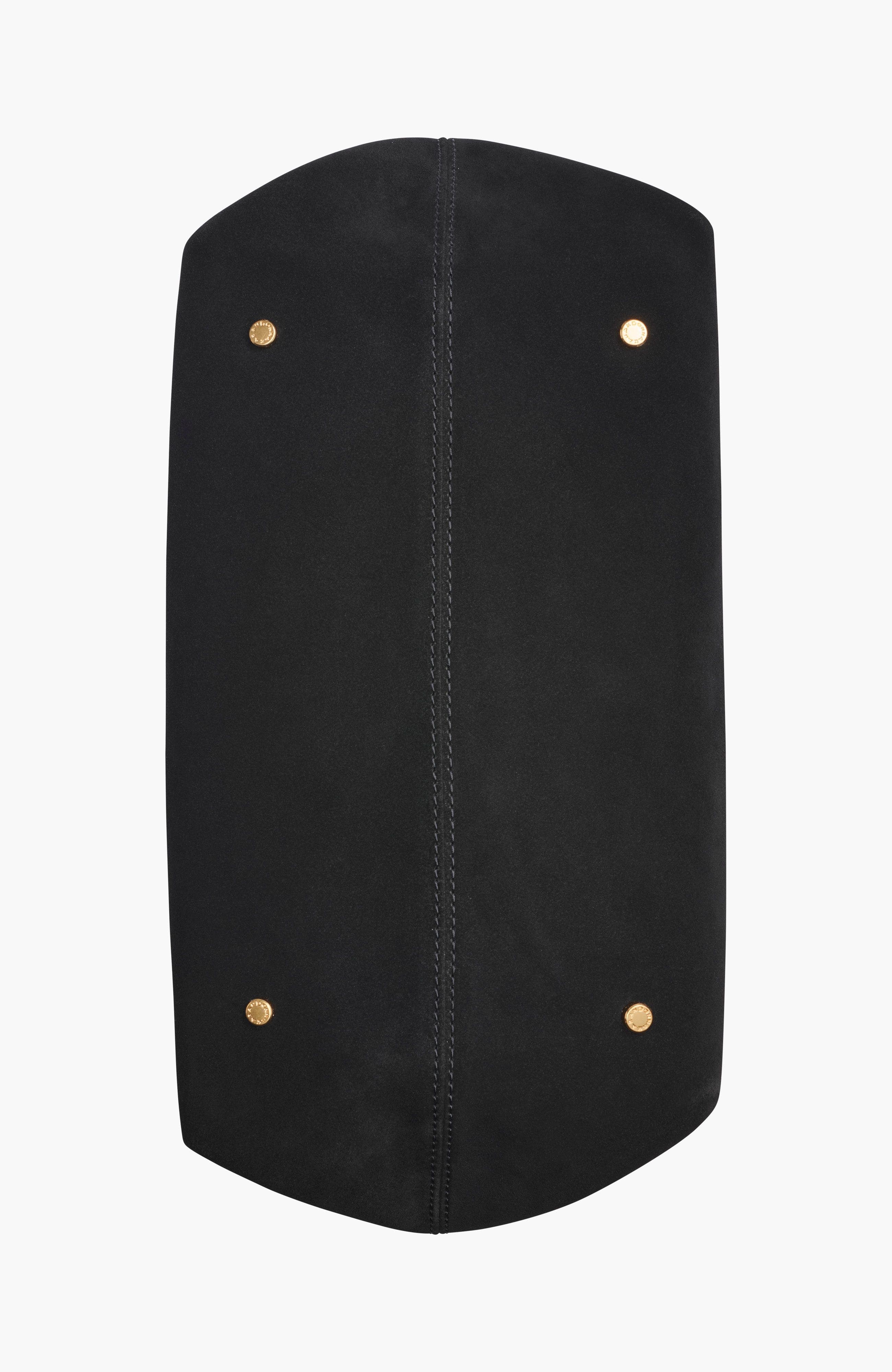 Donna Karan New York Georgette Suede Shoulder, Alternate, color, Black/Gold