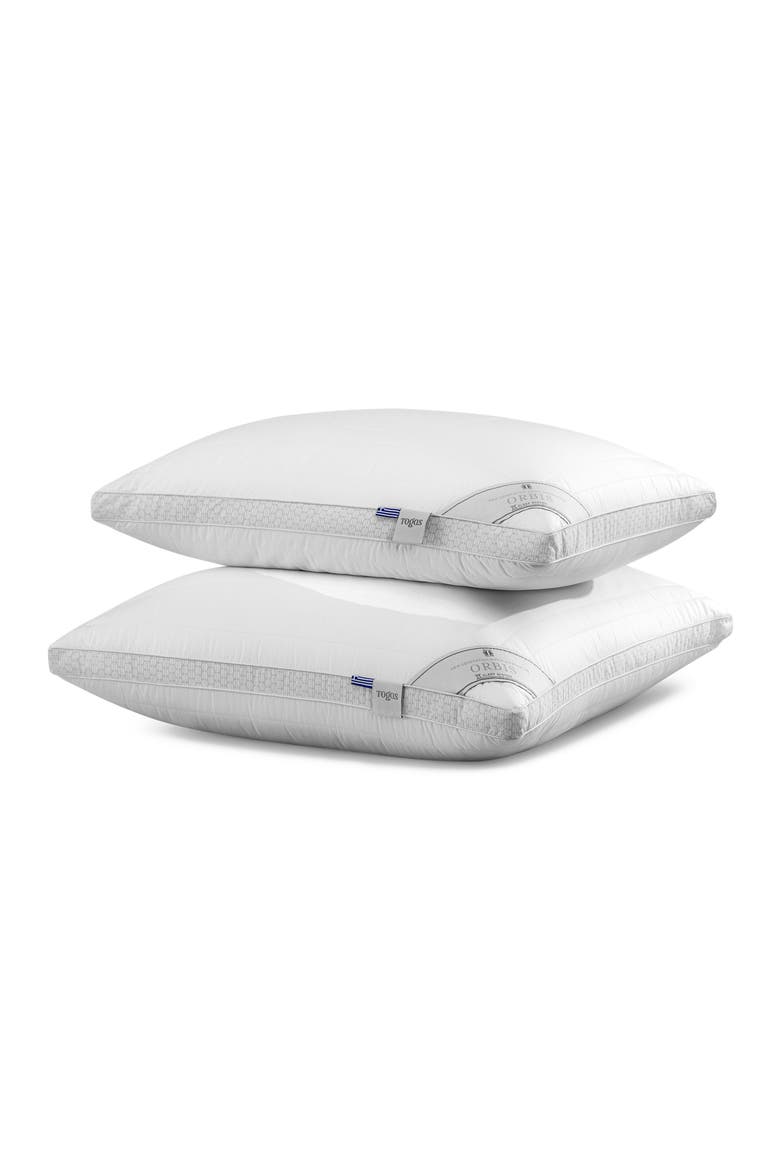 Orbis siliconized 3D microfiber pillow, Alternate, color, White