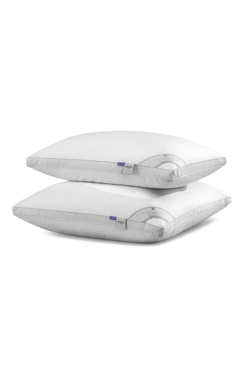 Togas Orbis siliconized 3D microfiber pillow, Alternate, color, White