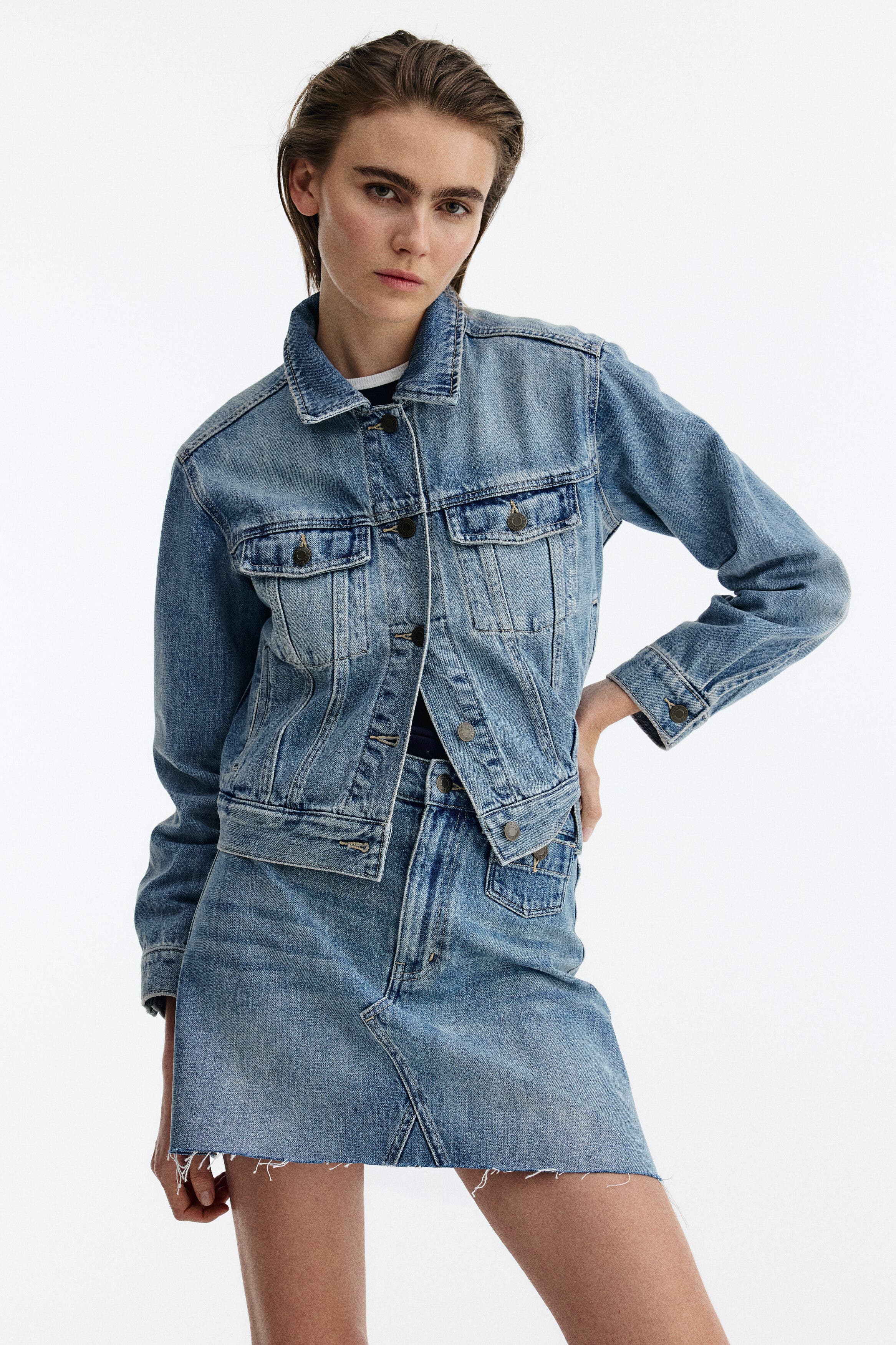 A-line denim skirt - image 2