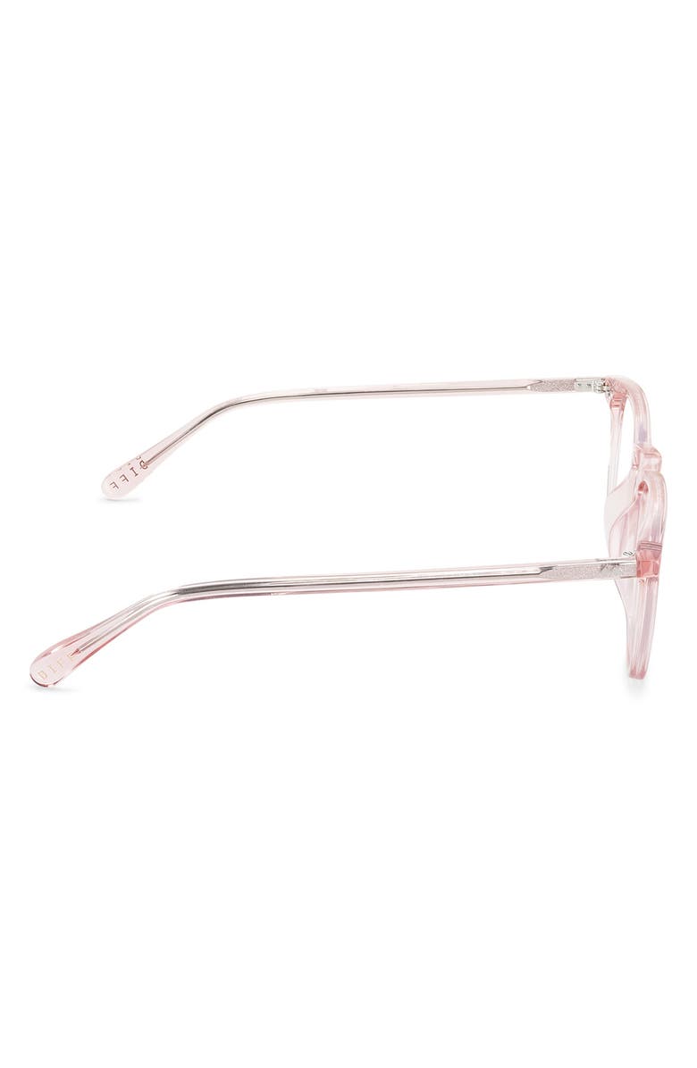 DIFF Maxwell 49mm Small Round Optical Glasses, Alternate, color, Azalea Crystal / Clear
