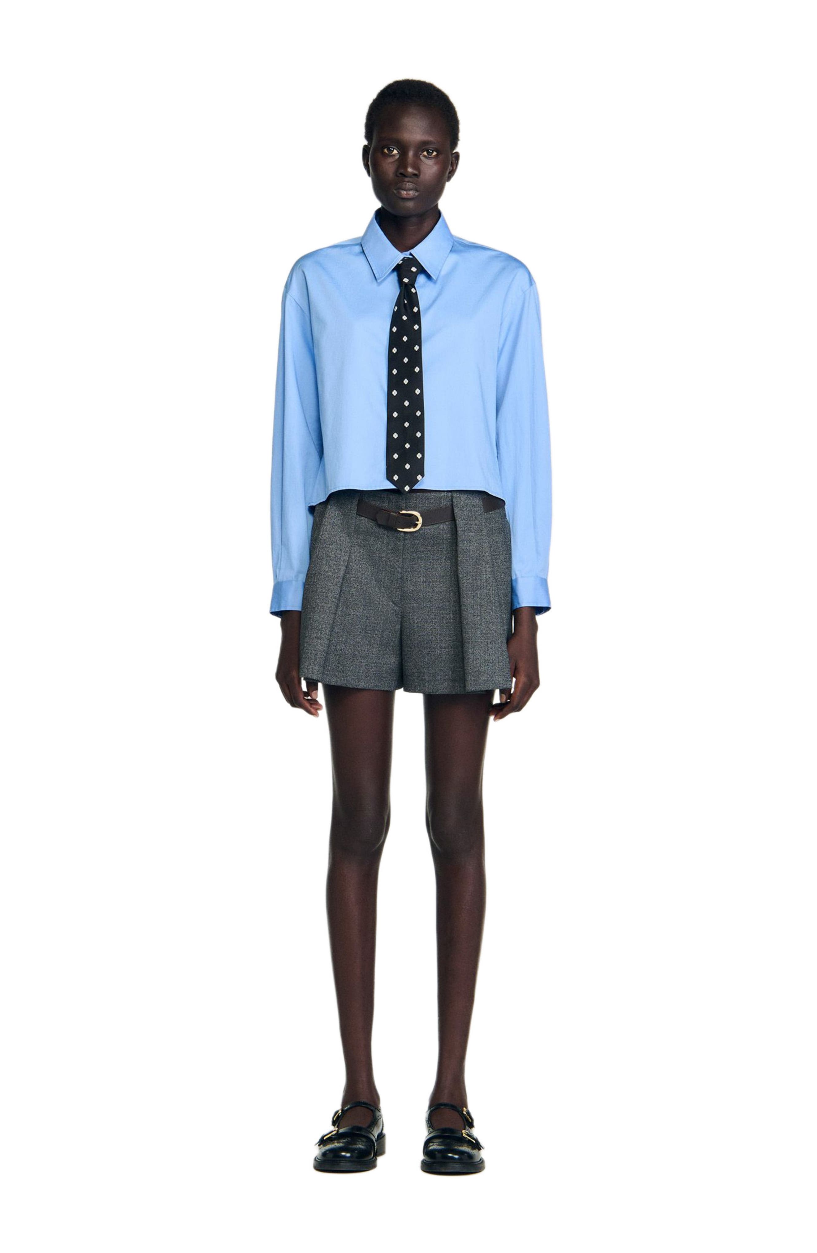 theredthread S tie shirt cropped meltthelady トップス THEREDTHREAD 