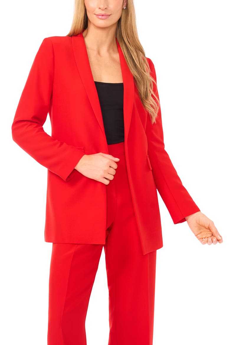Open Front Blazer, Main, color, CLASSIC CHERRY