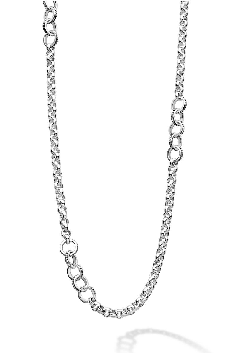 LAGOS Enso Ring Station Necklace, Alternate, color, 