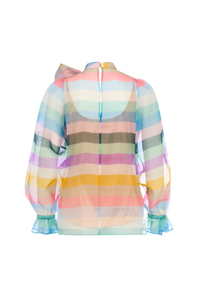 Blouse With Bow And Flounce, Alternate, color, Multicolour